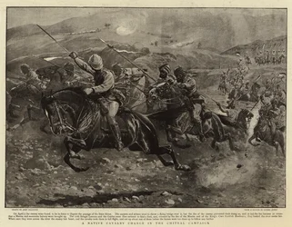 A Native Cavalry Charge in the Chitral Campaign
